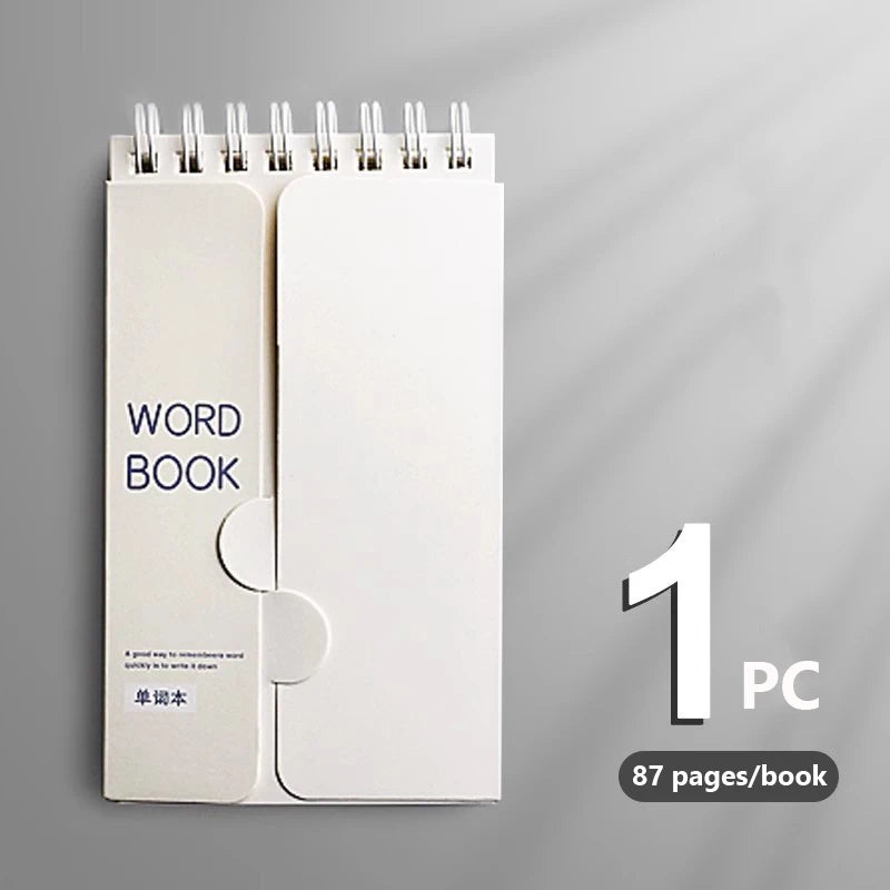 Spiral Vocabulary Word Book Portable Pocket Notebook Check List Cover