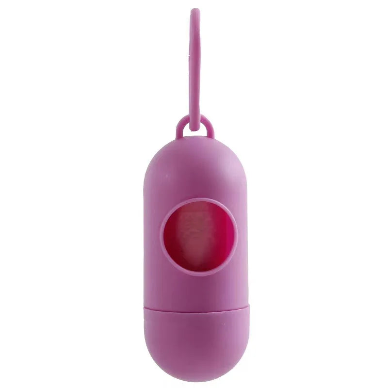 Portable Pet Waste Bag Dispenser Pill Shape Bullet-Shaped Garbage Box Cats Dogs Poop Extractive Clean-up Bags Outside Walking Peaceful Pleasures Health and Wellness Potty Picker I