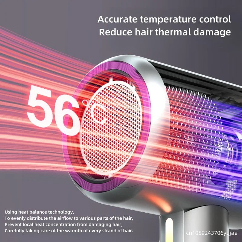 New Portable Folding Hair Dryer 2300W High-Power Constant Temperature Negative Ion Home Hair Salon Dormitory Hair Dryer 220V Peaceful Pleasures Health and Wellness