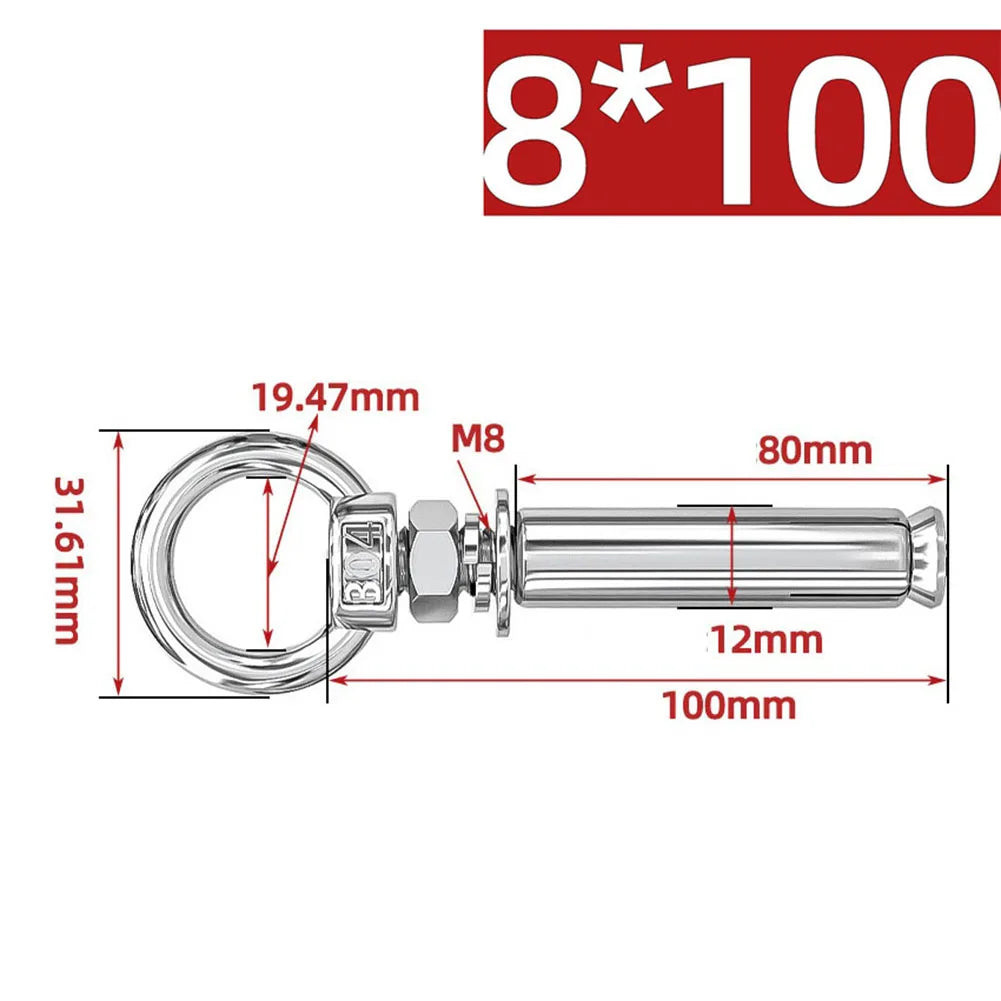 304 Stainless Steel Expansion Bolts Ring Hook Anchor Concrete Eye