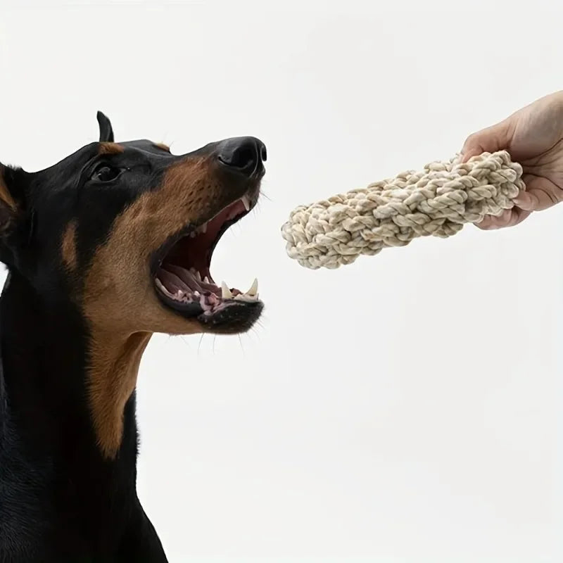 Rope Dog Chew Toy – Twisted Ring, Teeth Cleaning, Medium-Large Dogs
