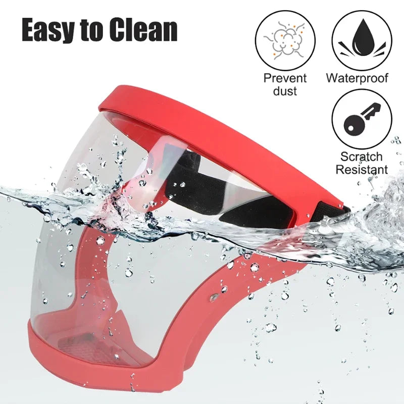 Protective Mask Electric Welding Cutting and Grinding Mask Transparent Face Protection Dust-proof Protective Mask Peaceful Pleasures Health and Wellness