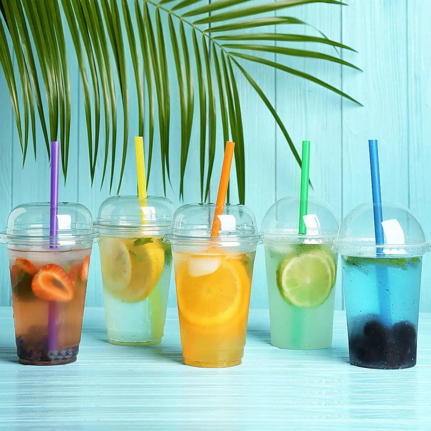 100/300PCS Multi Colors Jumbo Smoothie Boba Straws,Plastic Milkshake Disposable Wide-mouthed Large Individually Wrapped Straws Peaceful Pleasures Health and Wellness