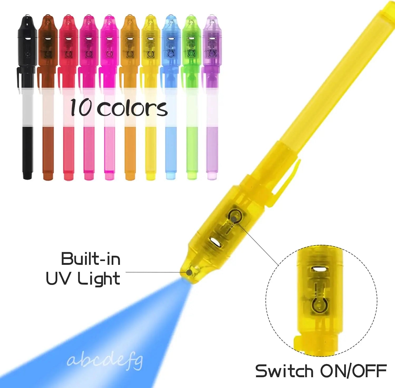 Invisible Ink Pens with UV Light for Kids, 32Pcs Magic Spy Pen for Secret Message, Birthday Party, New Year Eve Party, Halloween Peaceful Pleasures Health and Wellness