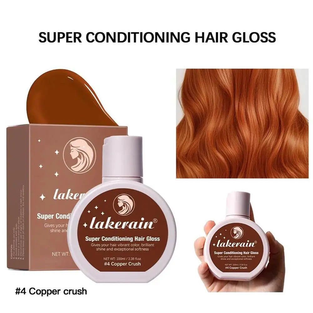 Hair Gloss Glaze Color Conditioner Gloss For Medium To Dark Brown Hair,Shine Moisturizing Hair Gloss Hair Mask For Natural Hair Peaceful Pleasures Health and Wellness 04