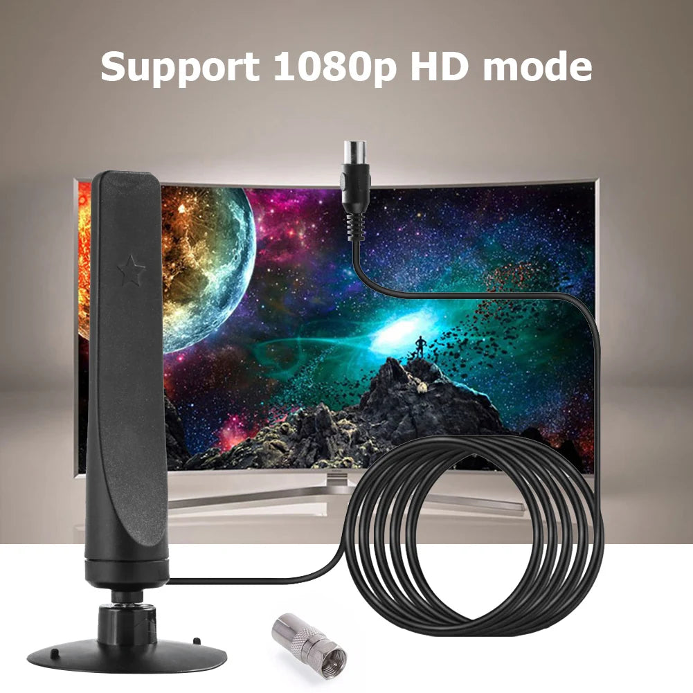 Indoor HDTV Antenna 12dBi 1080P HD 50-Mile Range Peaceful Pleasures Health and Wellness