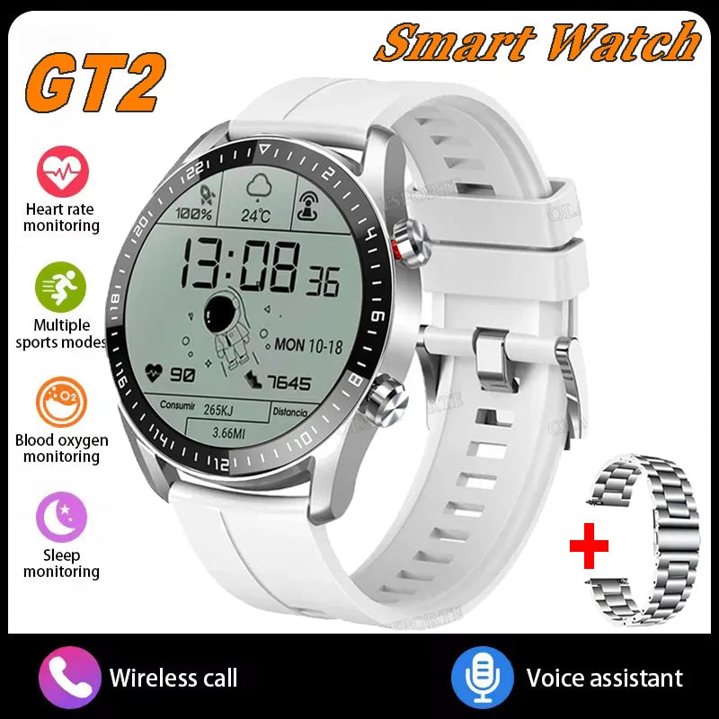 GPS ECG+PPG Bluetooth Call Smart Watch Men 2025 Sports Bracelet NFC Waterproof Custom Watch Face Men SmartWatch For IOS Android Peaceful Pleasures Health and Wellness Wh22Szstrap