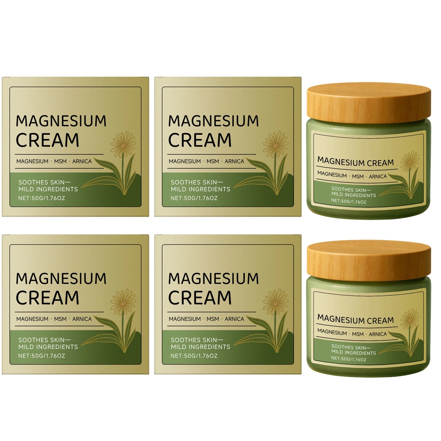 Natural Soothing Body Lotion Moisturizing Body Massage Relieving Muscle Soreness & Joint Tension Fast-Absorbing Body Care Cream Peaceful Pleasures Health and Wellness 4 x 50G Boxed