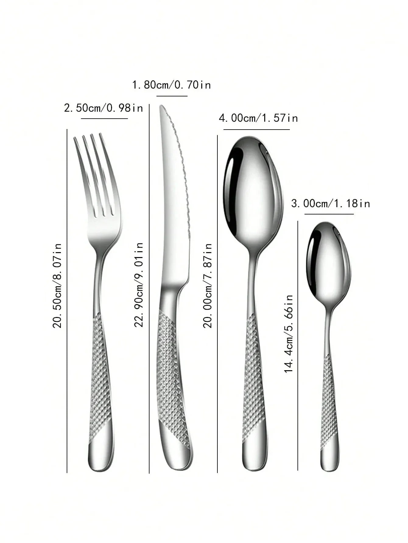 24-Piece Star Diamond Stainless Steel Cutlery Set – Serves 6