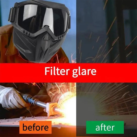 Welder Mask Welding Mask Dust Resistant Eye Protection Comfortable Anti Splash Anti Fog Face Shield Grinding Protective Gear Peaceful Pleasures Health and Wellness