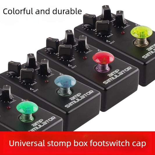 Electric Guitar Effect Pedal Switch Cover Round Diamond Head Peaceful Pleasures Health and Wellness