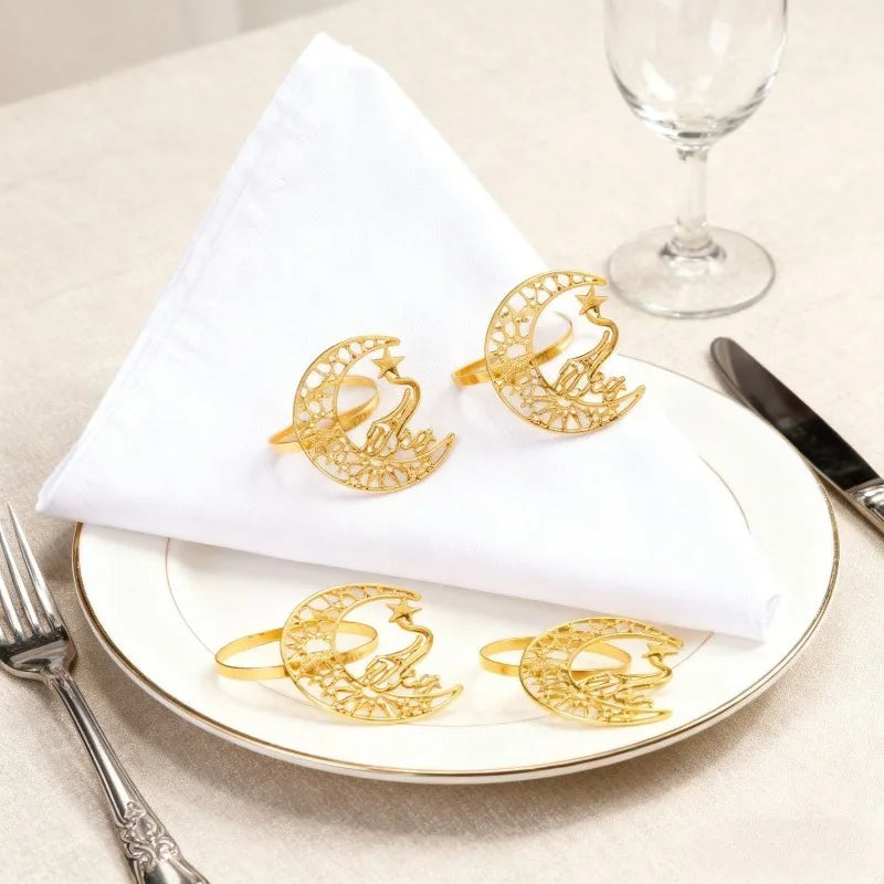 Gold Bismillah Napkin Rings | Ramadan & Eid Table Decor