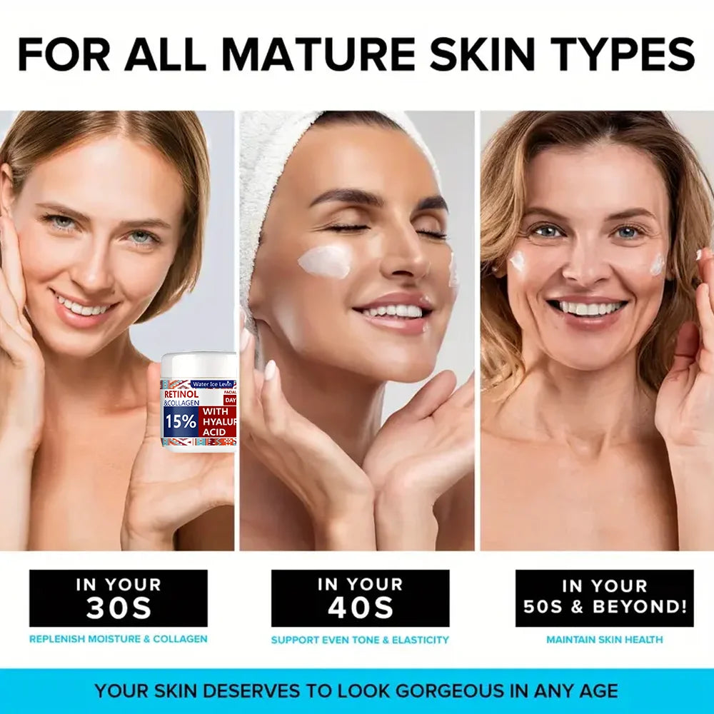 Retinol & Collagen Lifting Face Cream – Brightening 50g Face Moisturizer Cream Peaceful Pleasures Health and Wellness