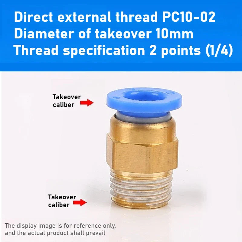 Copper Pneumatic Push-In Fitting | Quick-Connect Air Connector