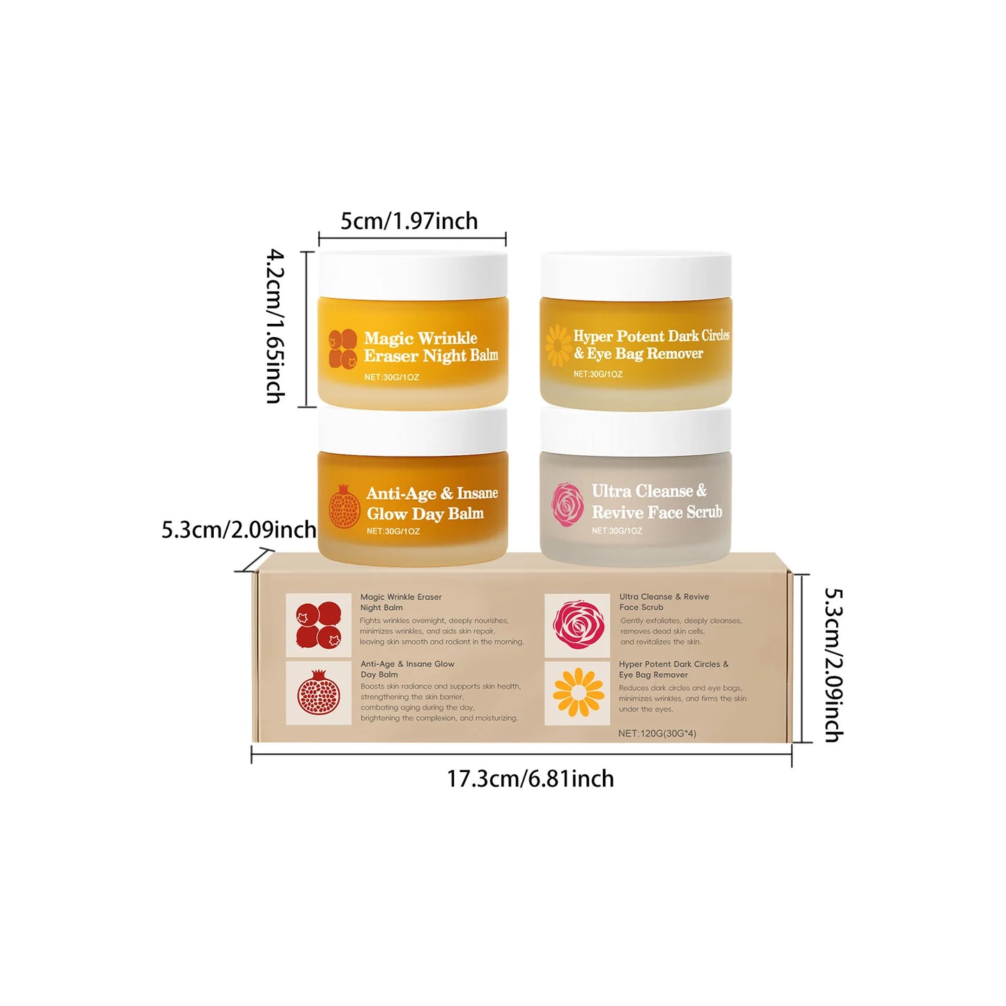 Day & Night Skincare Set – Firming, Brightening & Eye Care Combo