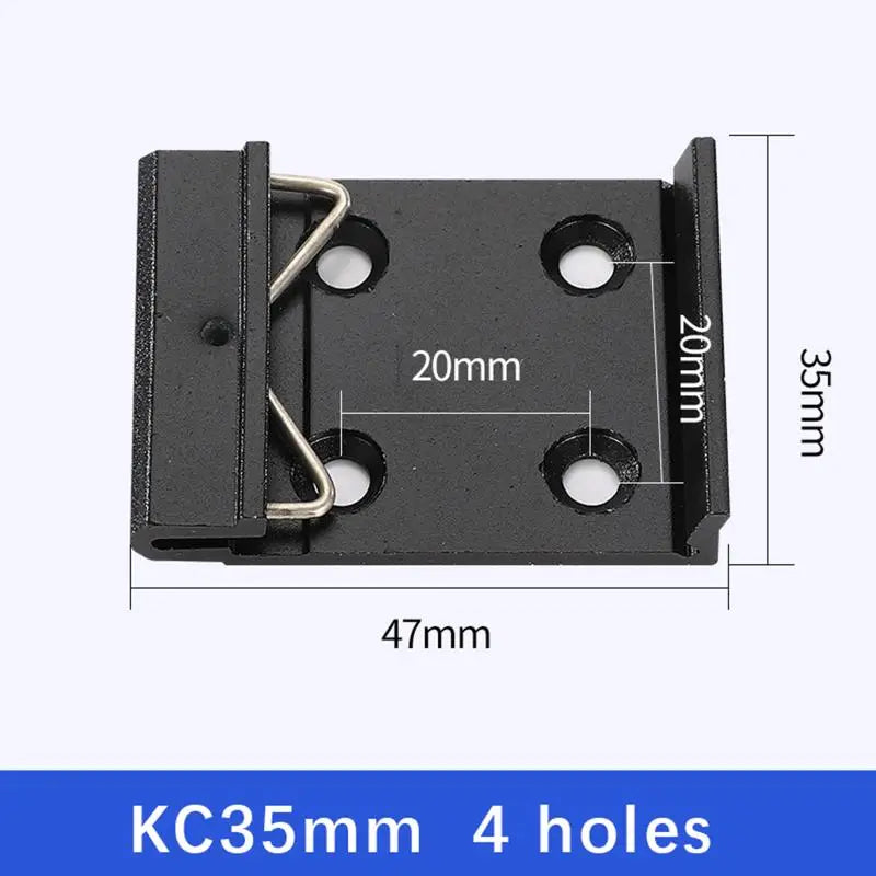 25/35/45MM Metal DIN Rail Fixed Clamp Clip Relay Mounting Buckle Simple Fixing Rack With Mounting Holes Peaceful Pleasures Health and Wellness 11