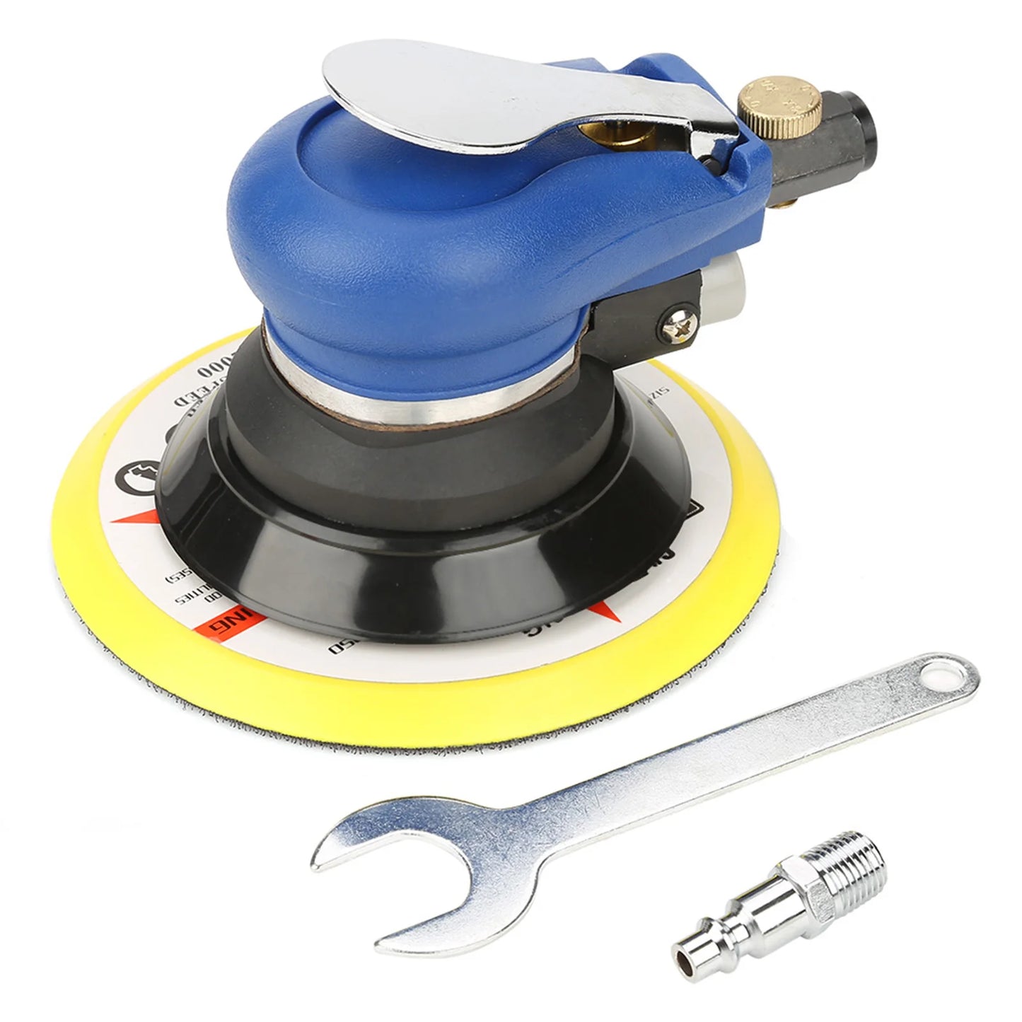 AT‑980 5"/6" Air Random Orbital Sander Round Polisher Pneumatic Hand Sanding Tool Round Sander Sander Random Orbital Sander Peaceful Pleasures Health and Wellness 5