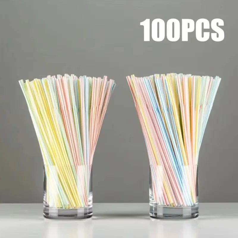 Multicolor Flexible Plastic Drinking Straws | Bulk Party Pack