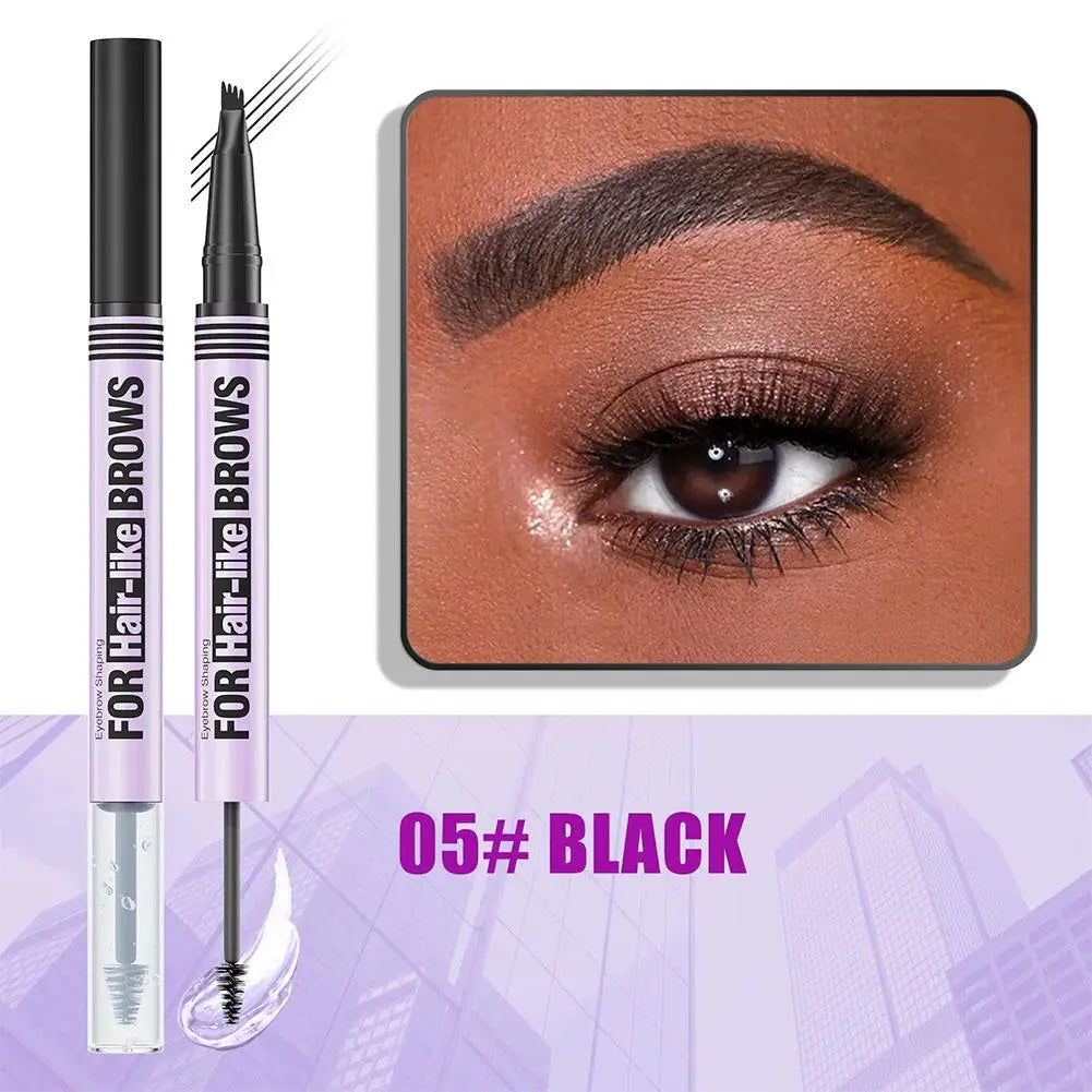 4-Fork-Tip Eyebrow Pencil | Waterproof 3D Brow Shaping Kit