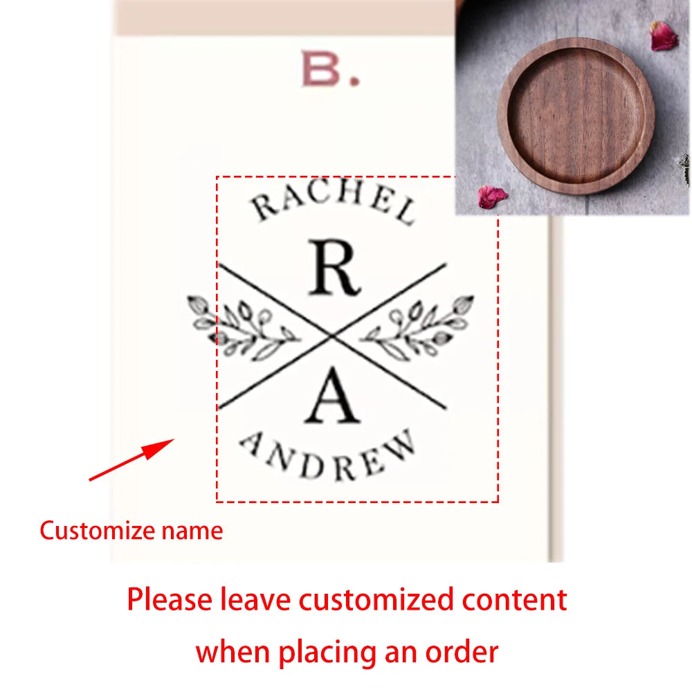 Custom Engraved Wood Ring Dish | Wedding & Anniversary Gift