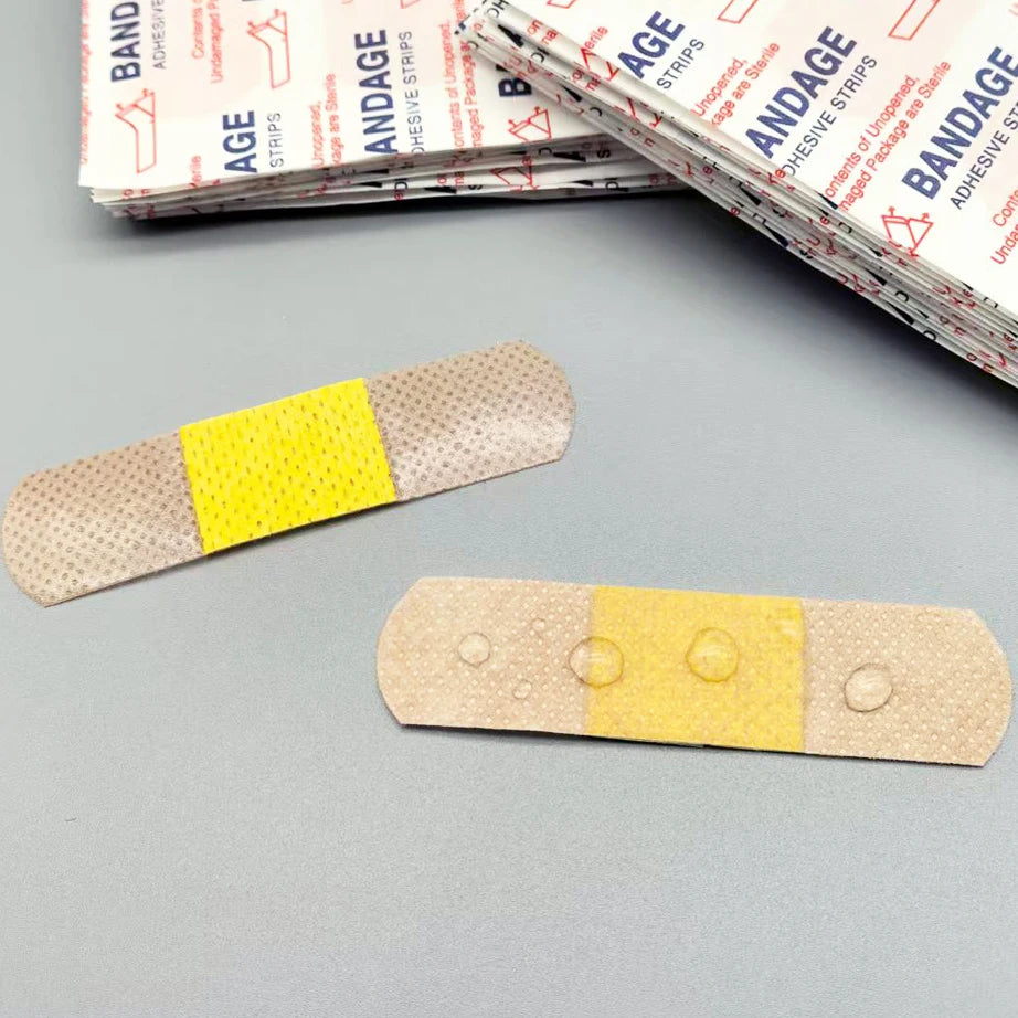 50/100Pcs Waterproof Breathable Cushion Adhesive Plaster Wound Hemostasis Sticker Band First Aid Medical Gauze Bandage band,aids Peaceful Pleasures Health and Wellness
