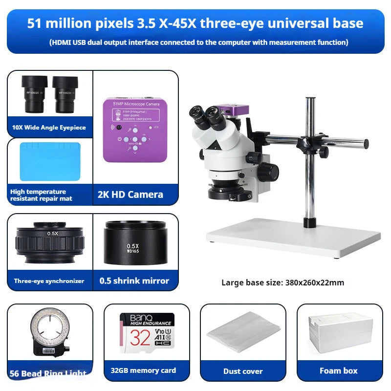 Dual Lens 7-45X Continuous Zoom Microscope for Mobile Phone Maintenance, Circuit Board Soldering Peaceful Pleasures Health and Wellness 2