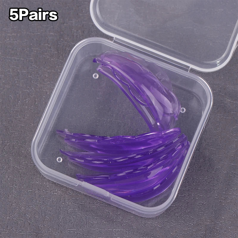 Silicone Eyelash Perm Pads 5 Pairs – Reusable Lash Lift Kit