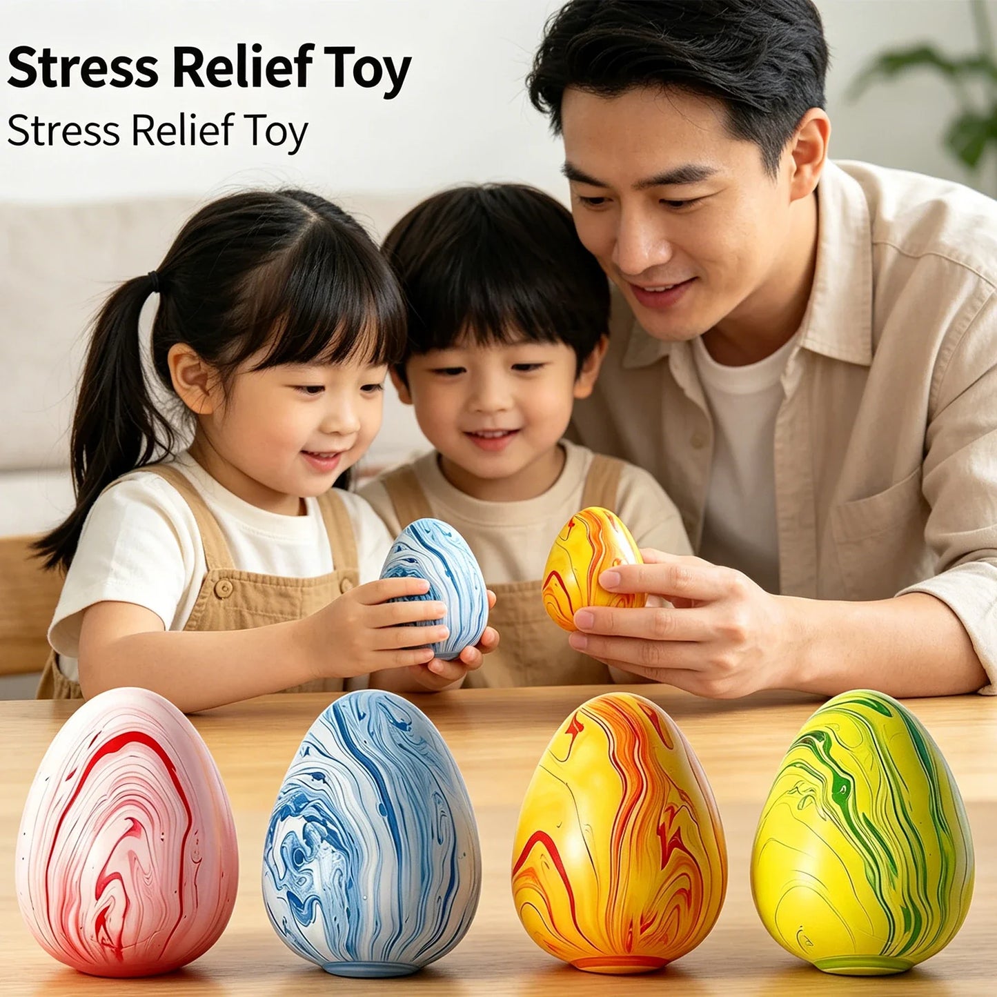 Marbled Egg Squishy Slow Rising Squeeze Sensory Fidget Toy
