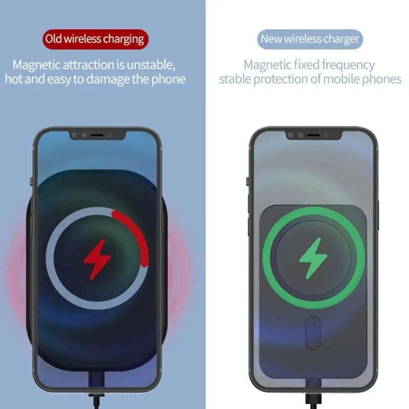Magnetic Wireless Car Charger Air Vent Mount | iPhone 12–17