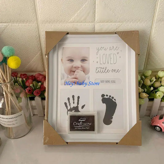 Baby Handprint Footprint Photo Frame | Newborn Keepsake Baby Keepsake Frame Peaceful Pleasures Health and Wellness