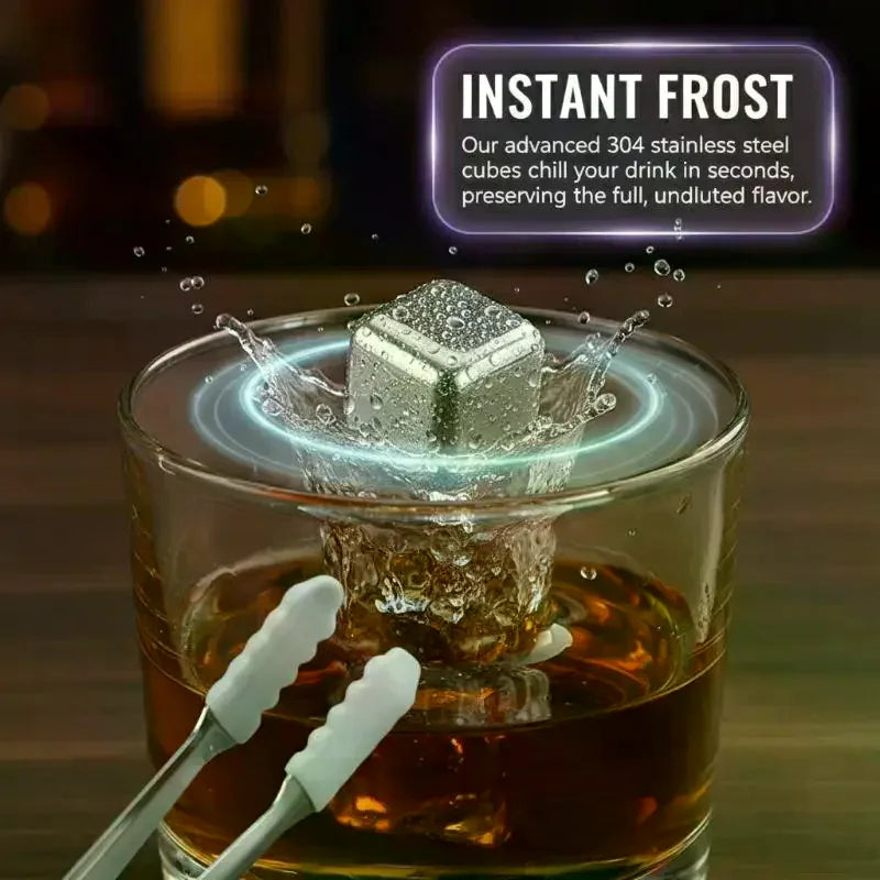 Stainless Steel Reusable Ice Cubes – Non-Diluting Bar Set