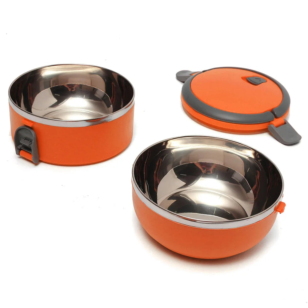 Stainless Steel Bento Lunch Box Lunch Box with 2 Compartments for Students Workers Business Men Peaceful Pleasures Health and Wellness