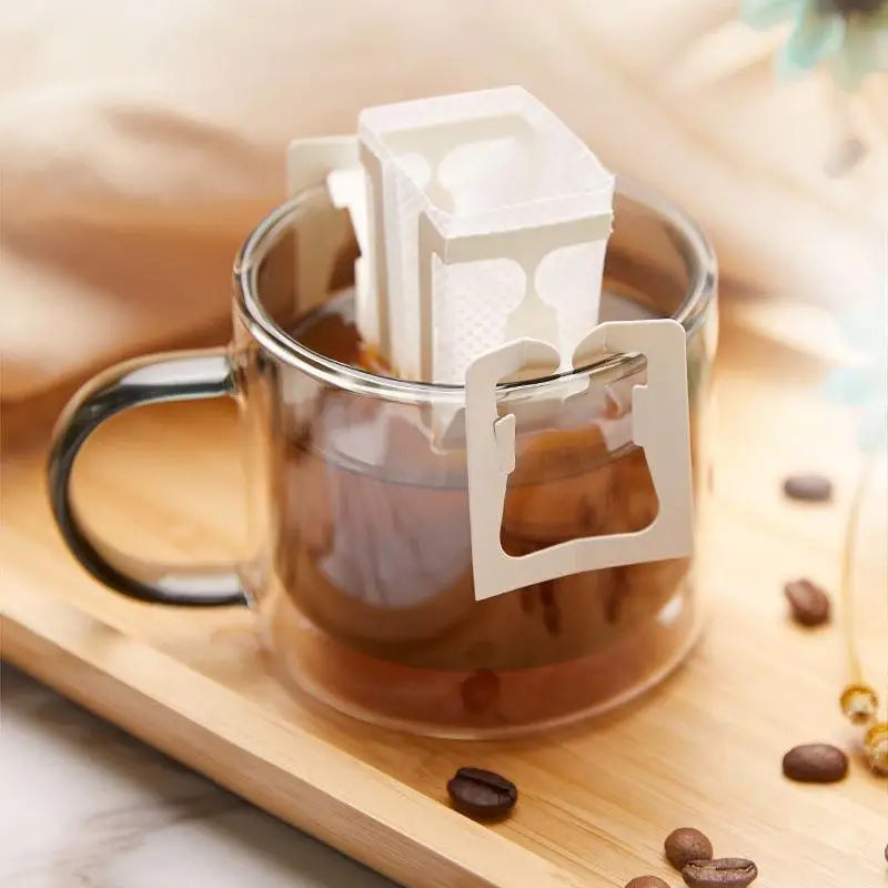 Disposable Hanging Ear Coffee Filters | Food Grade Biodegradable 25/50 Pk Disposable Coffee Filters Peaceful Pleasures Health and Wellness