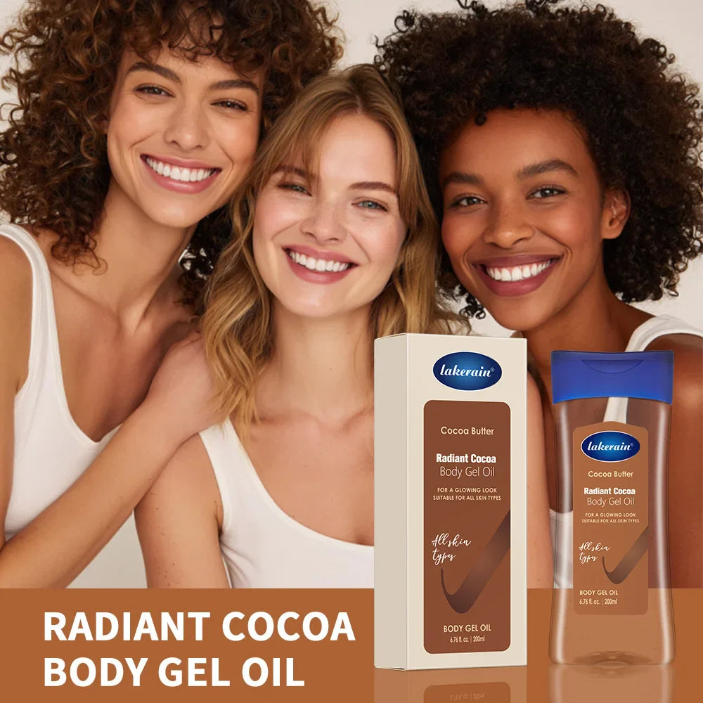 200ml Cocoa Body Oil Gel – Deep Hydration & Radiant Glow