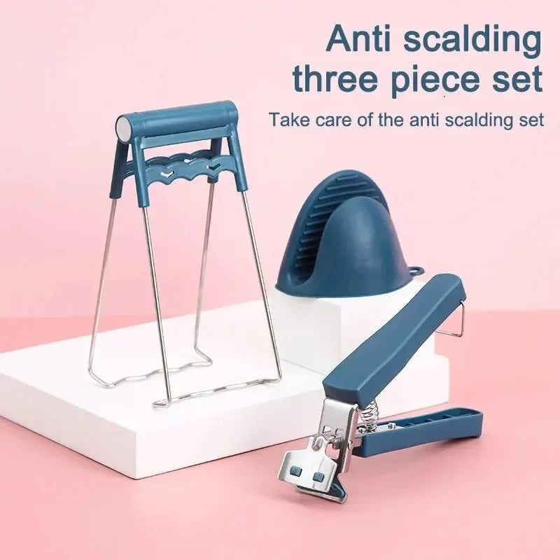 Anti-Scald Bowl Clamp Set – 3pcs Kitchen Plate & Bowl Holder Peaceful Pleasures Health and Wellness