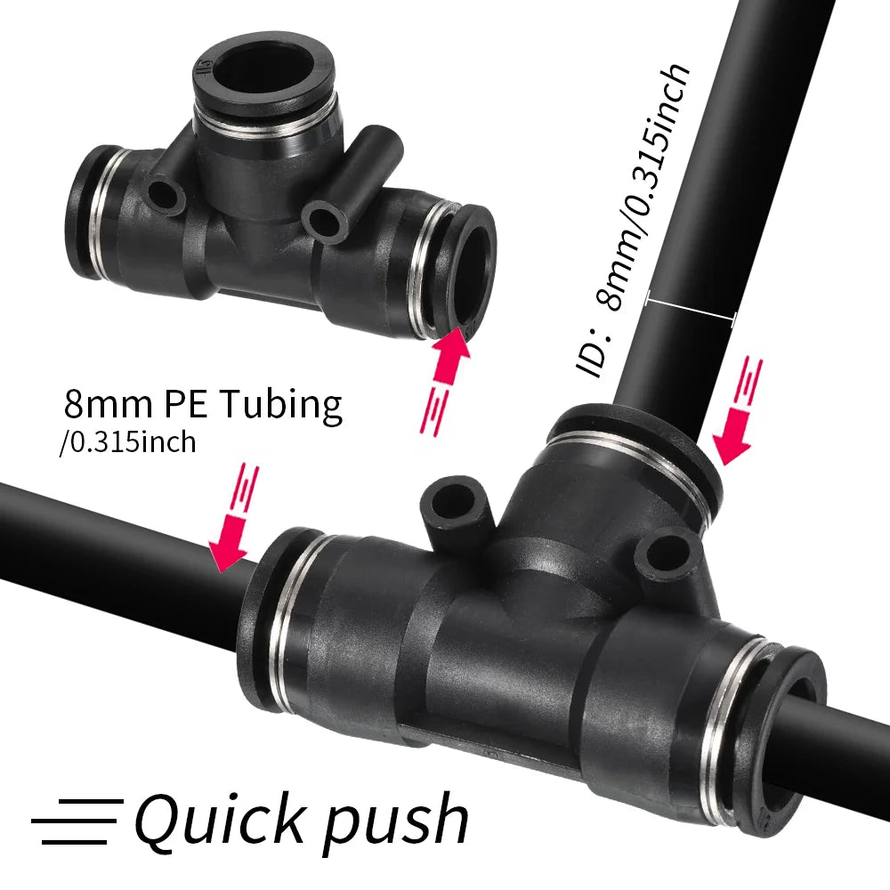 360° Free-bend Misting Nozzle Adjustable Atomizer Sprayer Outdoor Watering Kits 5-30m 1/4" 4/6mm Garden Misting Cooling System Peaceful Pleasures Health and Wellness