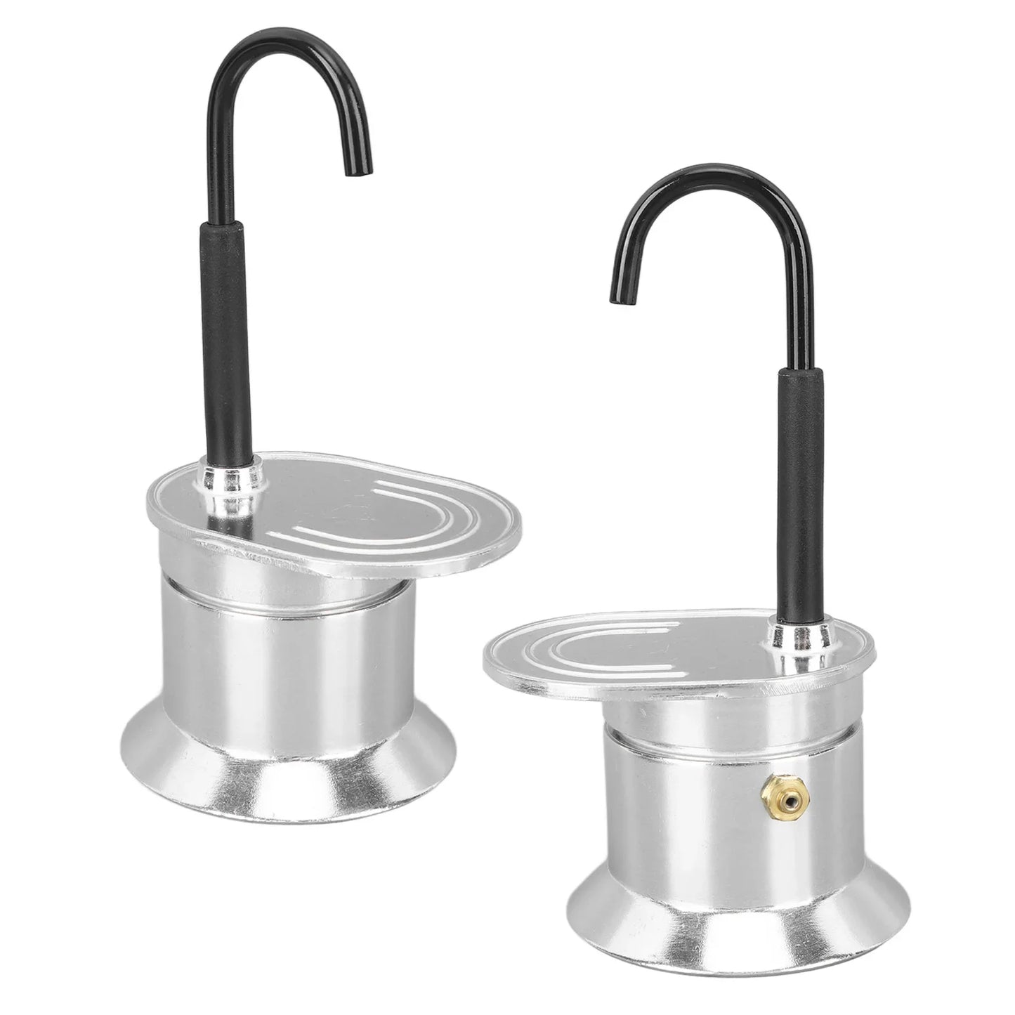 Single Tube Moka Pot 1 Cup Aluminum Alloy Spout Stovetop Italian