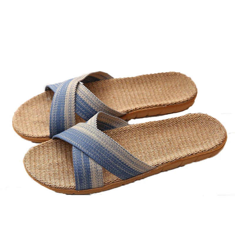 Men's Linen Flip Flops | Non-Slip Summer Slides & Sandals