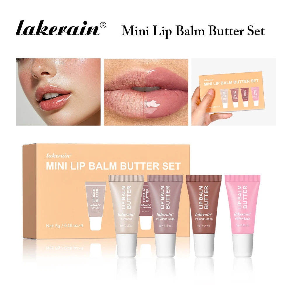 Summer Butter Mini Lip Balm Travel Kit Buttery Moisturizing Tinted Lip Balm Watery Multi-color Lipstick For All Skin Types Peaceful Pleasures Health and Wellness