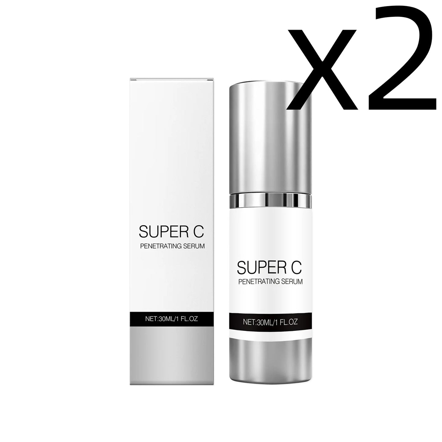 Vitamin C Facial Serum Mild Moisturize Deep Penetrating Improve Fine Line Relief Rough Strengthen Skin Barrier Skincare Essence Peaceful Pleasures Health and Wellness 30ml Boxed X 2PCS