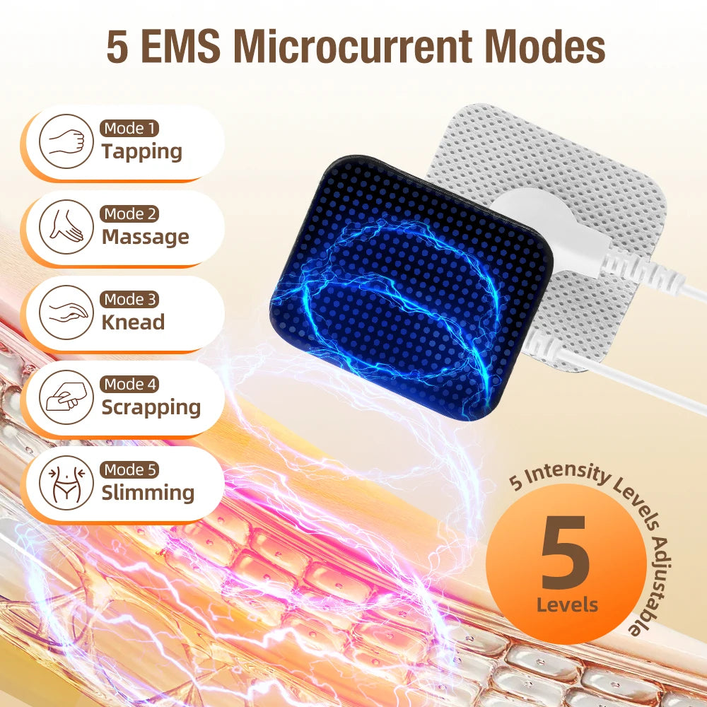 EMS Ultrasonic Body Slimming Massager 5 Modes 5 Intensity Weight Loss Fat Burner Skin Care Infrared Facial Lifting Beauty Device Peaceful Pleasures Health and Wellness