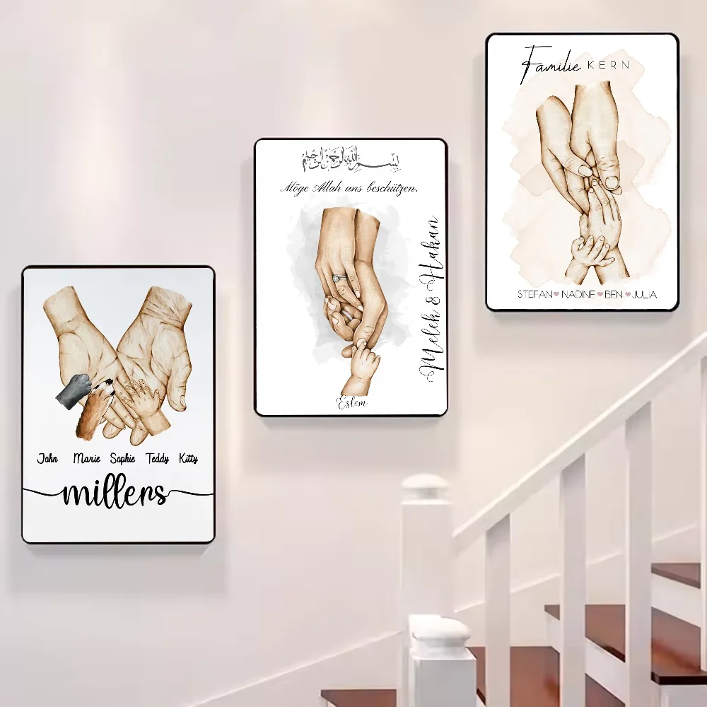 Family Hands Abstract Art Poster | Modern Wall Décor Wall Art Poster Peaceful Pleasures Health and Wellness