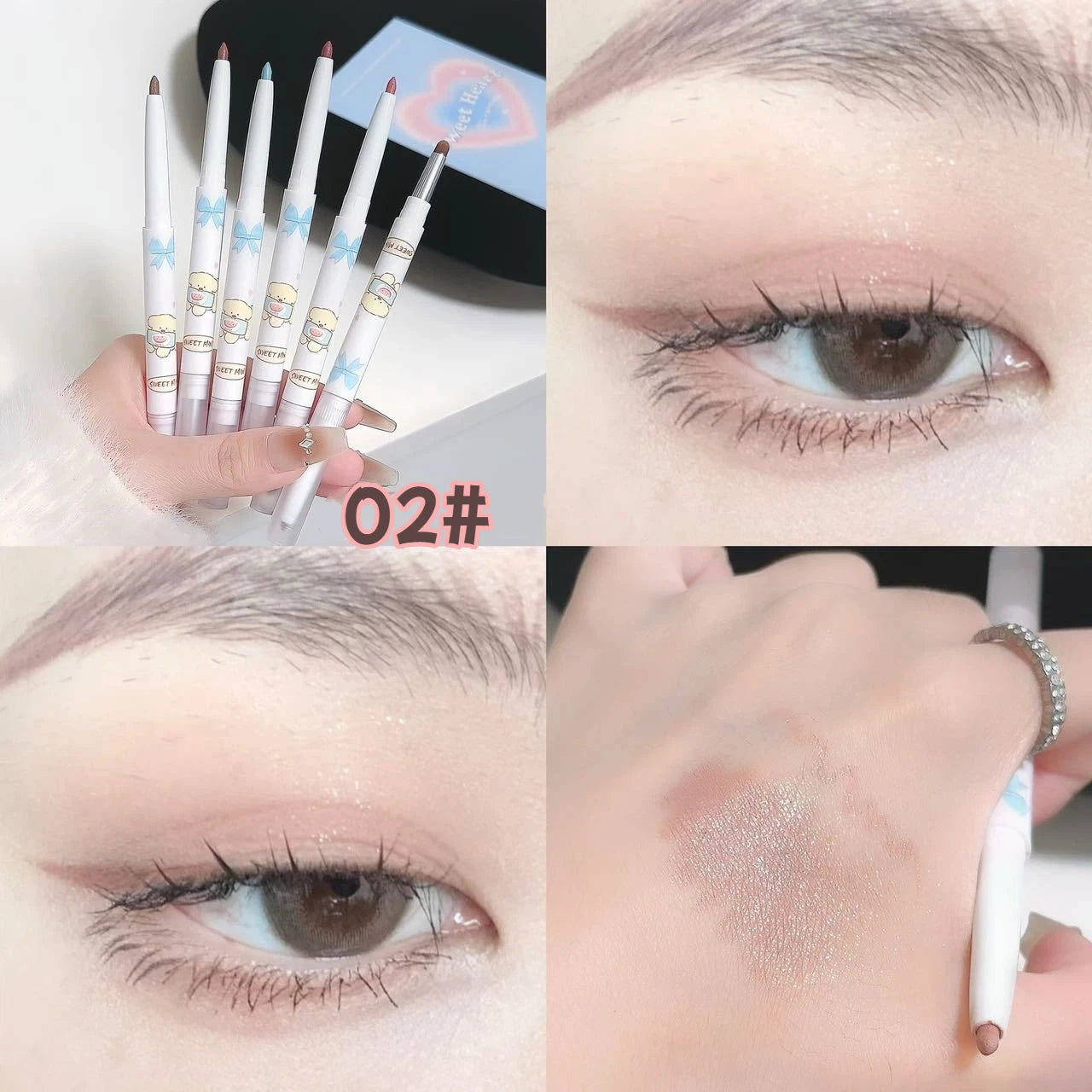 Glitter Eyeshadow Eyeliner Gel Pen – Waterproof Tea Brown