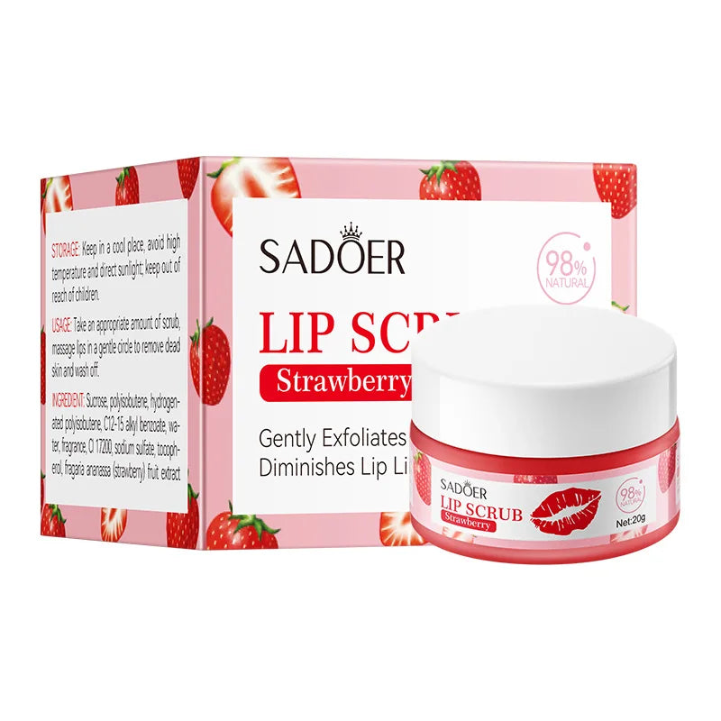 SADOER Fruit Lip Scrub Mask – Avocado Orange Strawberry