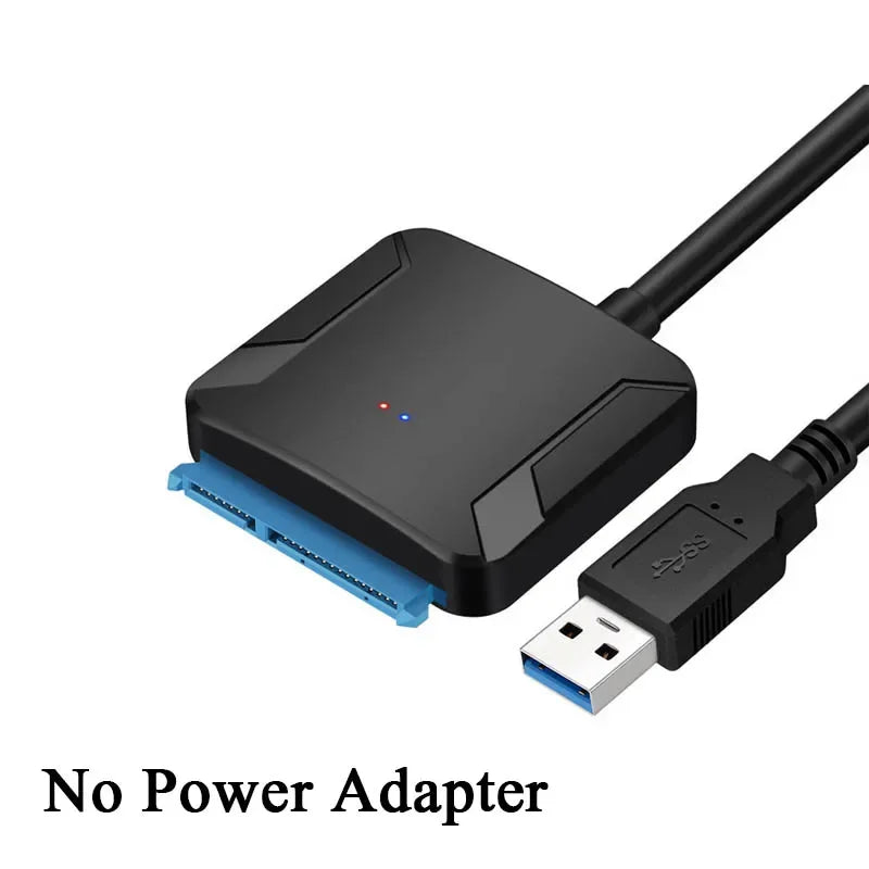 USB 3.0 to SATA Cable SATA III Hard Drive Adapter Converter for 2.5" 3.5" SSD HDD Hard Drive Disk with 12V/2A Power Adapter Peaceful Pleasures Health and Wellness Without Plug