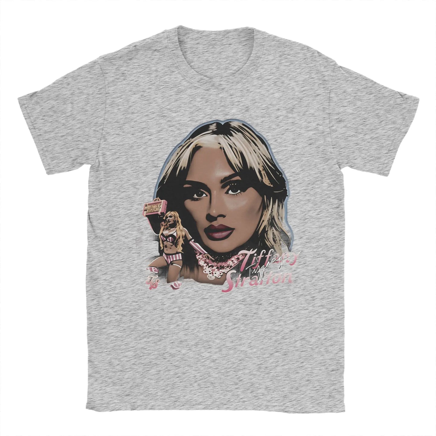 Tiffany Stratton T-Shirt Summer 100% Cotton T Shirts For Man Harajuku Casual Tee Shirt Short Sleeve Y2K Funny Top Tees Peaceful Pleasures Health and Wellness GRAY XXL