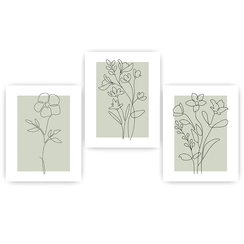 Nordic Floral Canvas Wall Art – Black & White Minimalist Print Canvas Wall Art Print Peaceful Pleasures Health and Wellness 01 40x60cm No Frame China Mainland