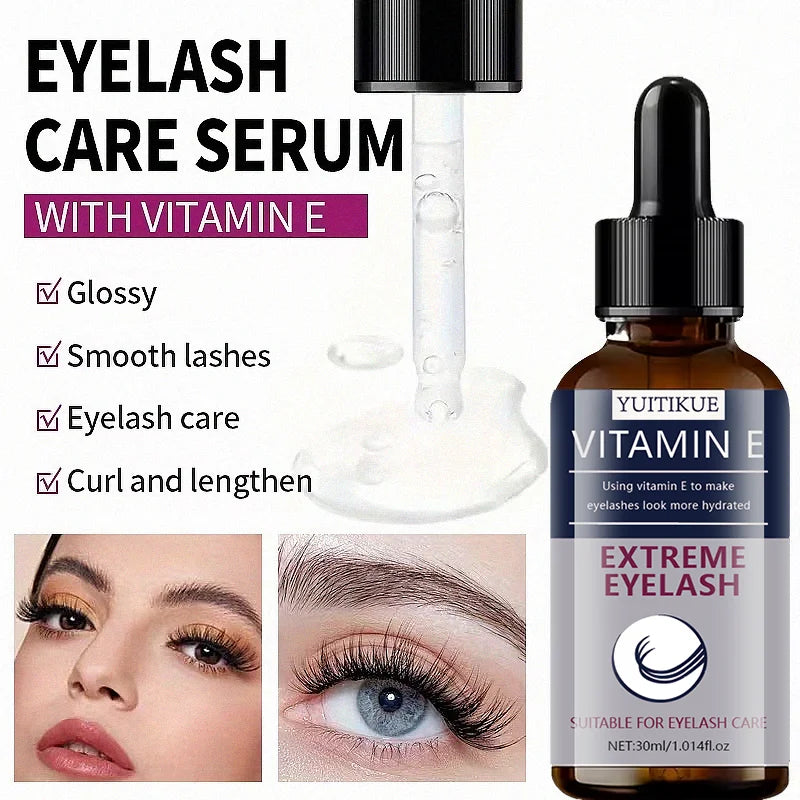 YUITIKUE Vitamin E Extreme Eyelash Care Serum | For Hydrated, Nourished Eyelashes | Gentle Daily Eyelash Care 30ml Peaceful Pleasures Health and Wellness