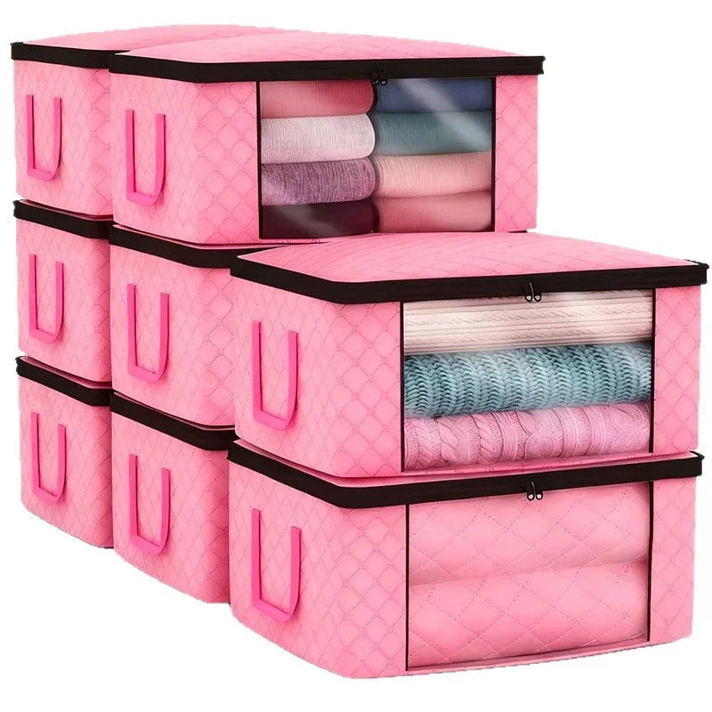 Foldable Clothes Storage Bags with Clear Window | Large Capacity