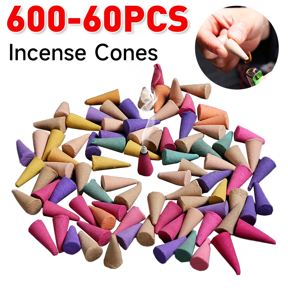 Scented Incense Cones Anxiety Relief Fragrance Incense Cones Natural Scents Granules Meditation Relaxation Sandalwood Cone Peaceful Pleasures Health and Wellness